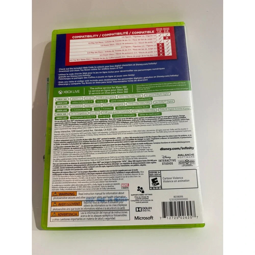 Disney Infinity 2.0 Edition Xbox 360 Video Game Marvel Super‎ Heroes CIB